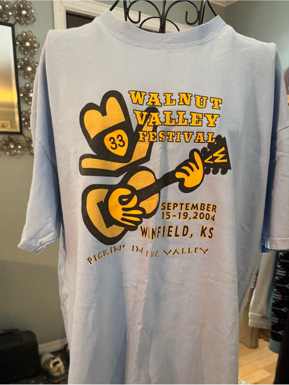 Walnut Valley Festival Graphic T-Shirt - Light Blue